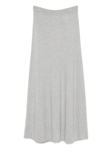  Lisa Yang Ribbed-trim Cashmere Skirt - Grey 