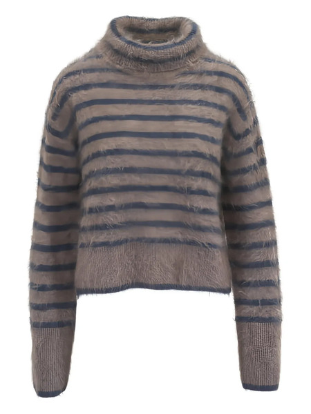  Lisa Yang Striped-pattern Sweater - Brown 