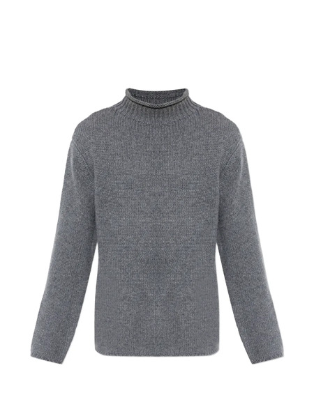  Lisa Yang Sylvan High-neck Ribbed Sweater - Grey 