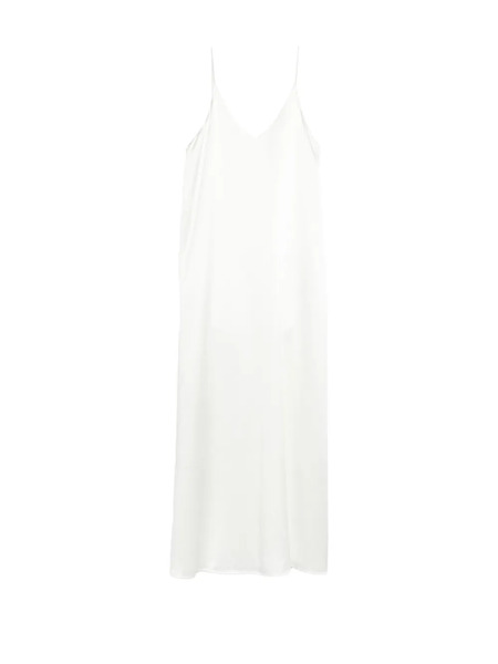  Lisa Yang V-neck Strap Midi Dress - White 