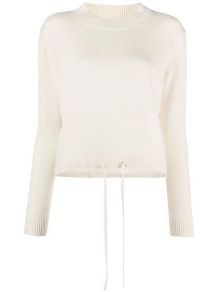  Liska Cashmere Drawstring-hem Jumper - White 