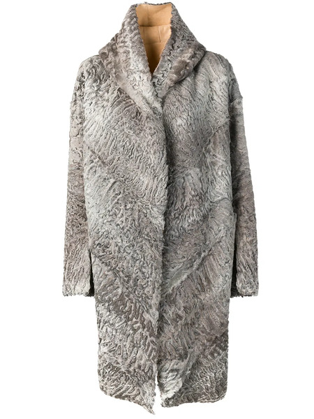  Liska Chiron Shearling Coat - Grey 