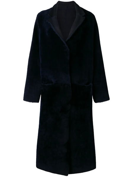  Liska Reversible Long Coat - Blue 