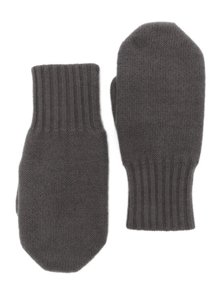  Liska Ribbed-cuff Gloves - Grey 