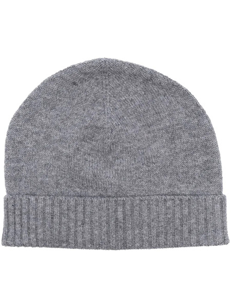  Liska Ribbed-edge Beanie Hat - Grey 