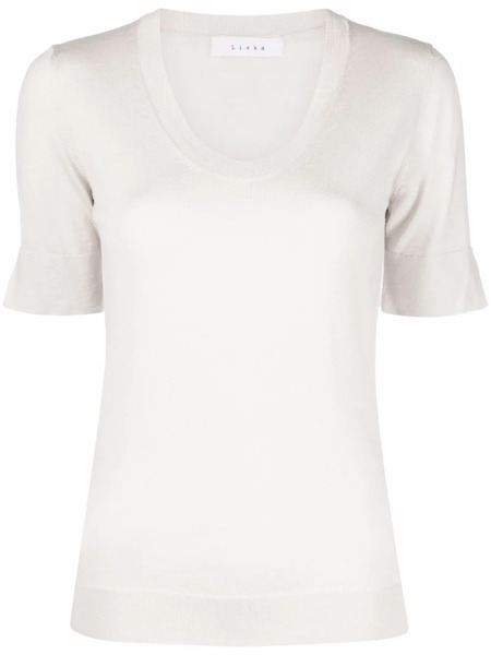  Liska Round-neck Knitted Top - Neutrals 