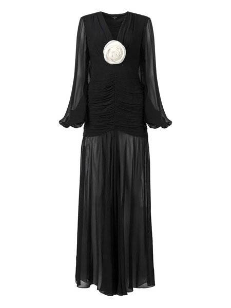  Lita Couture Fleur Maxi Dress - Black 