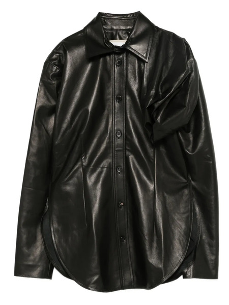  Litkovska Buttoned Leather Shirt - Blue 