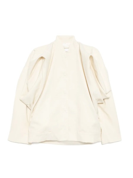  Litkovska Floral Sleeve Accents Wool Jacket - Neutrals 