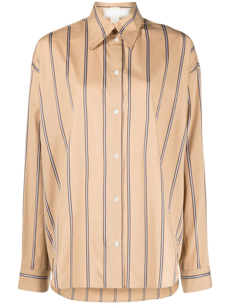  Litkovska Highway Striped Cotton Shirt - Neutrals 