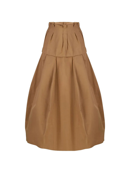 Litkovska Pleated Palloncino Midi Skirt - Neutrals 