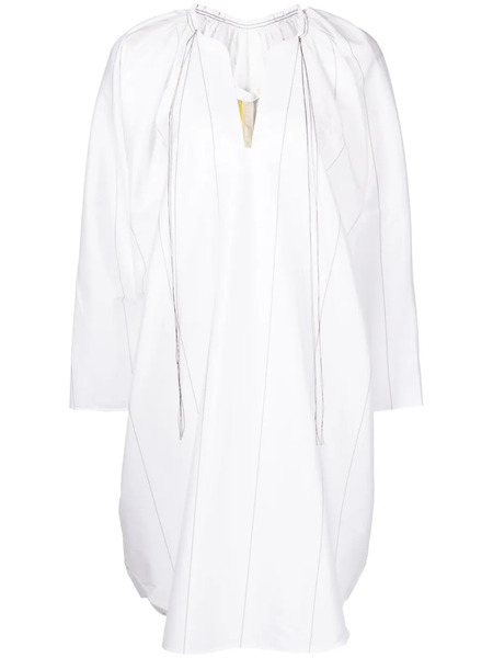  Litkovska Striped Stretch-cotton Dress - White 