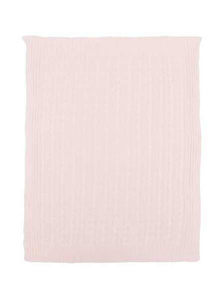  Little Bear Cable-knit Cotton Blanket - Pink 
