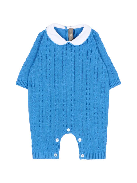  Little Bear Cable Knit Romper - Blue 