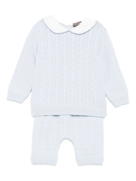  Little Bear Cable-knit Track Suit - Blue 