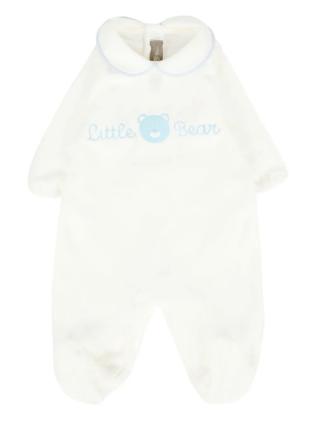  Little Bear Embellished-collar Babygrow - Neutrals 