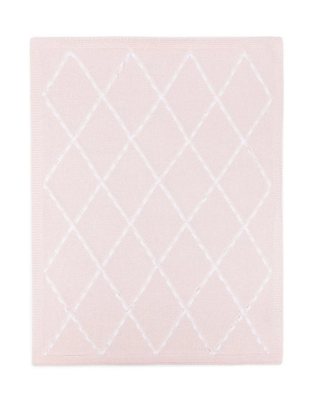  Little Bear Embroidered Blanket - Pink 