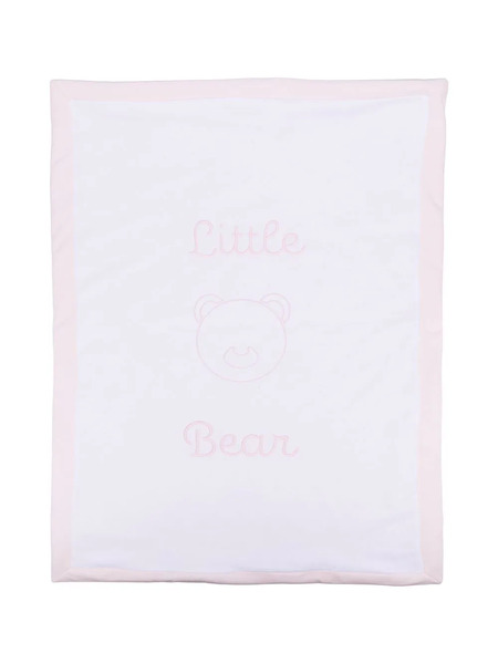  Little Bear Embroidered-logo Blanket - White 