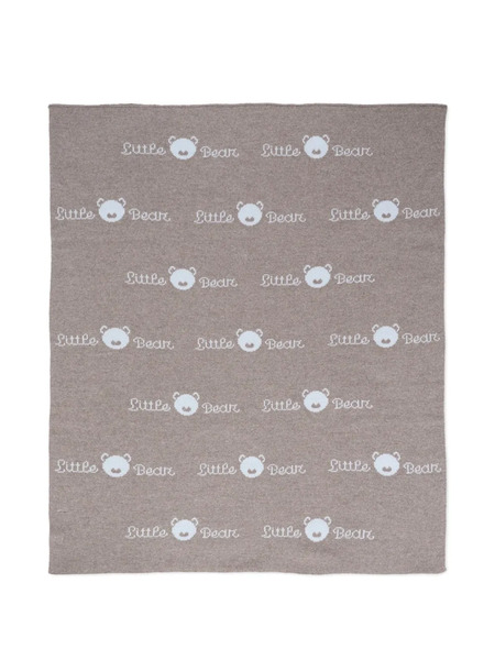  Little Bear Little Bear Face Knit Blanket - Brown 