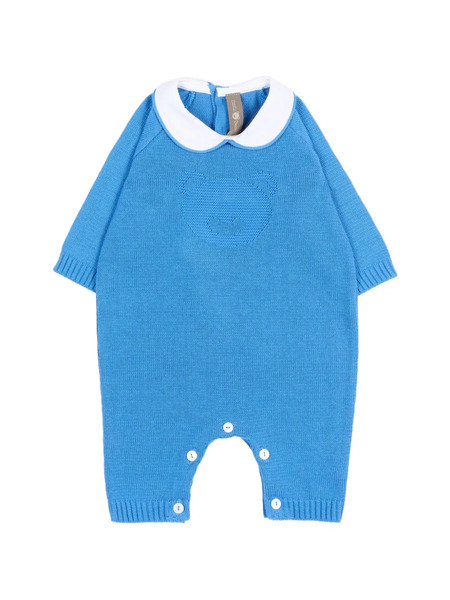  Little Bear Peter Pan-collar Romper - Blue 