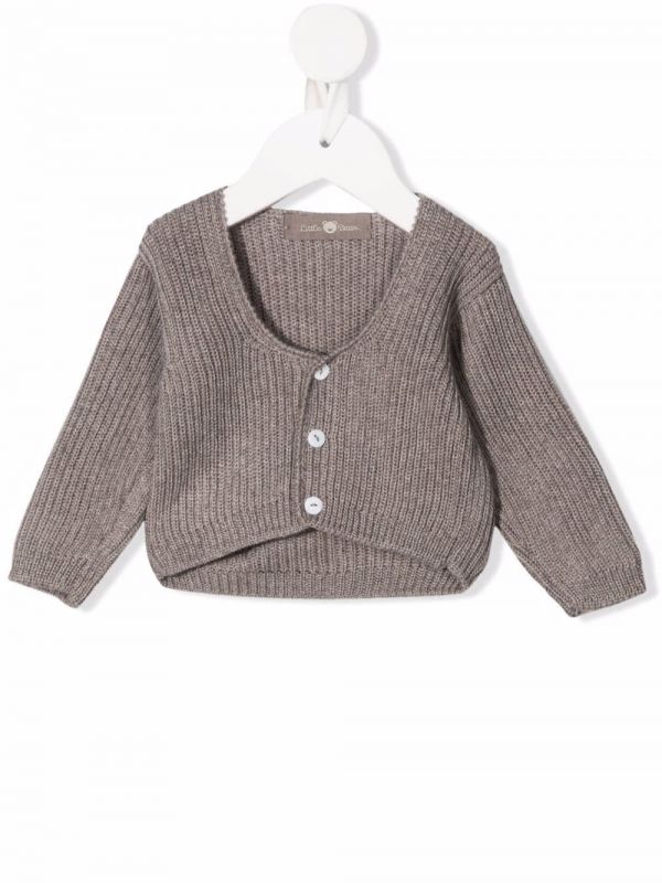  Little Bear Stone Wool Cardigan - Neutrals 