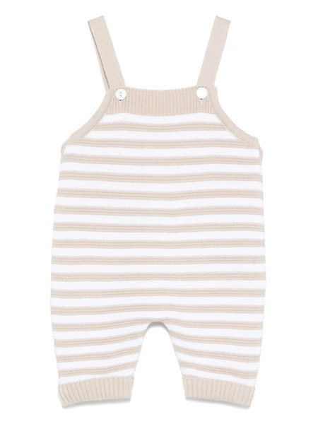  Little Bear Striped Dungarees - Brown 