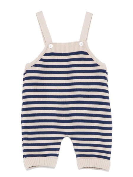  Little Bear Striped Dungarees - Brown 