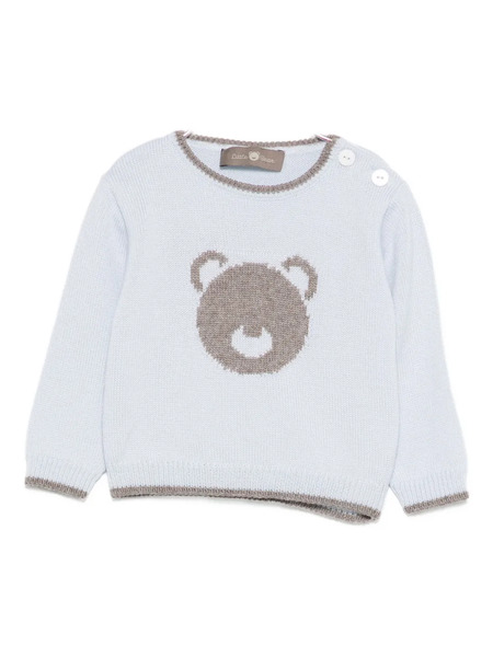  Little Bear Teddy Bear-motif Sweater - Blue 