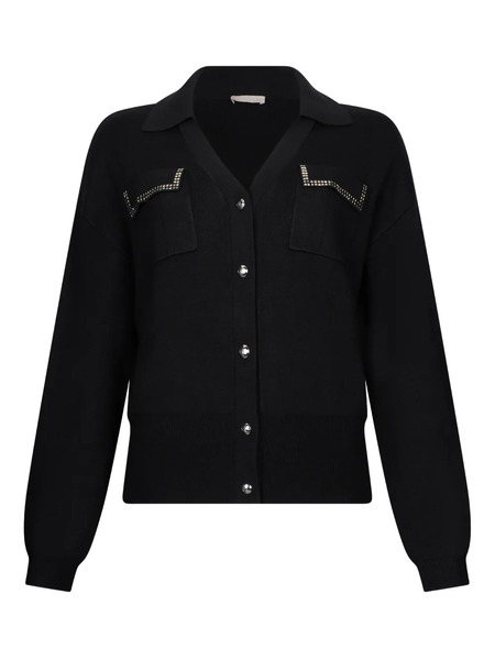  Liu Jo Appliqued-pocket Cardigan - Black 