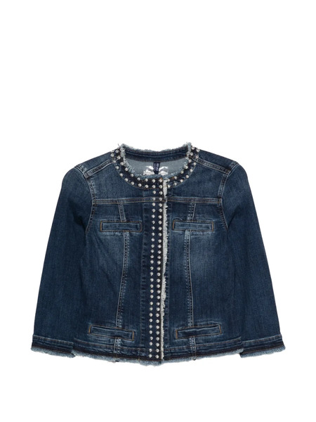  Liu Jo Beaded Fringed Jacket - Blue 