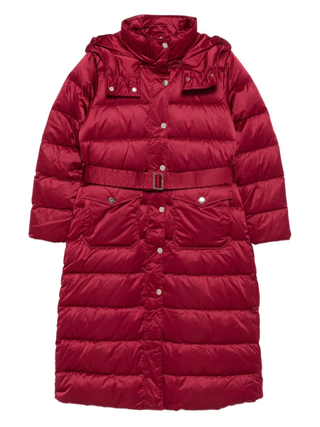  Liu Jo Belted Hooded Coat - Red 