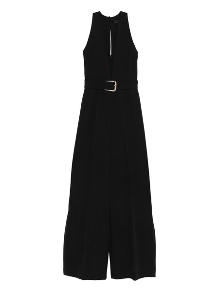  Liu Jo Belted V-neck Jumpsuit - Black 