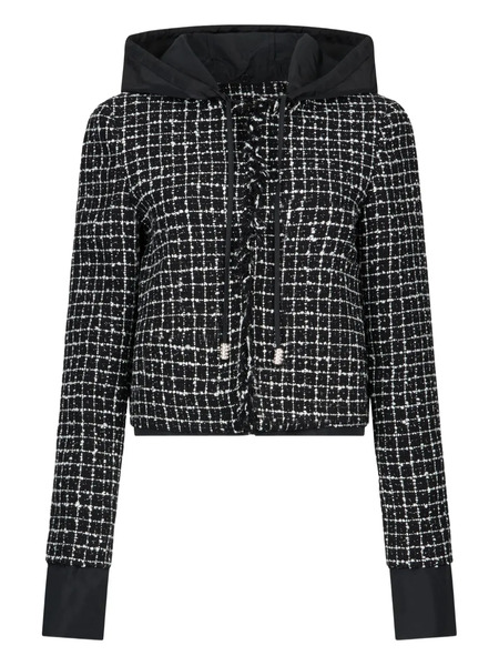  Liu Jo Bouclé Frayed Jacket - Black 