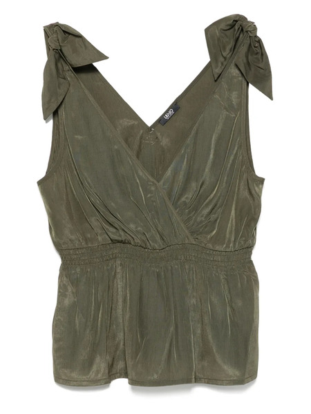  Liu Jo Bow-detail Top - Green 