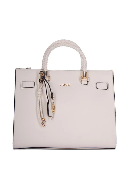  Liu Jo Braided-top Logo-detail Tote Bag - Neutrals 