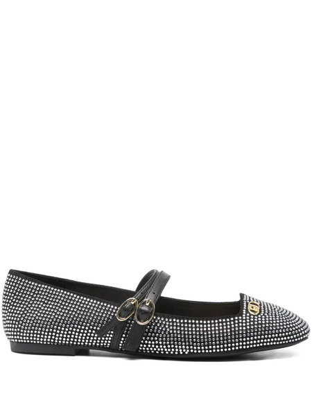  Liu Jo Brigitte Rhinestone-embellished Ballet Flats - Black 