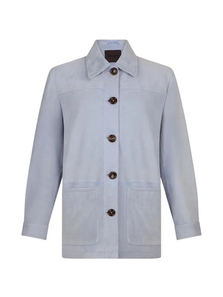  Liu Jo Button Suede Jacket - Blue 