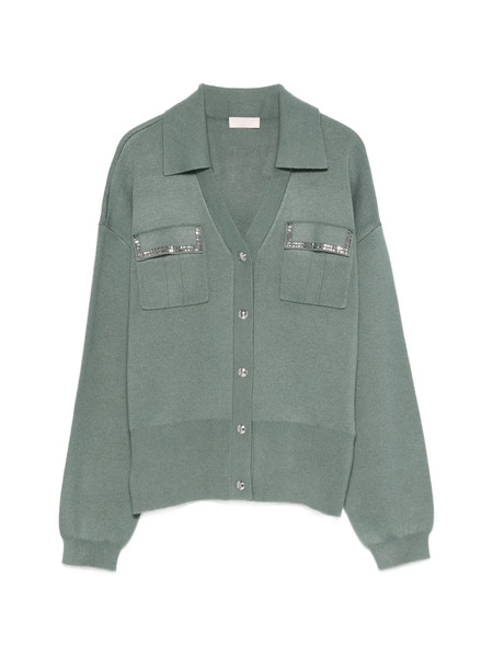  Liu Jo Buttoned Embellished Cardigan - Green 