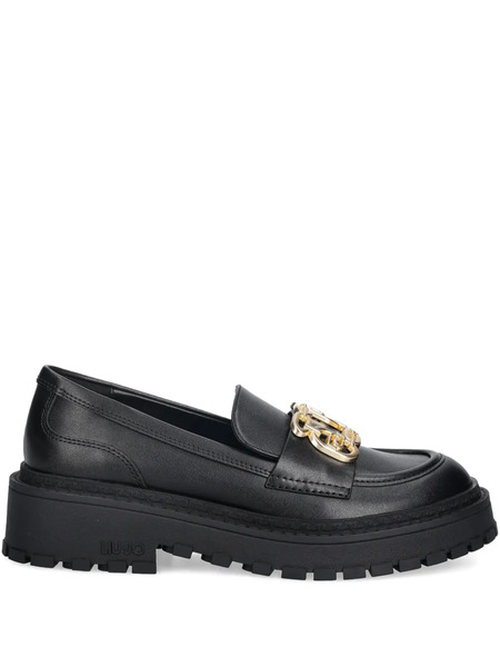  Liu Jo Chain-detailed Loafers - Black 