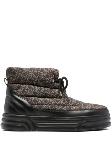  Liu Jo Cleo 50mm Padded Flatform Boots - Black 
