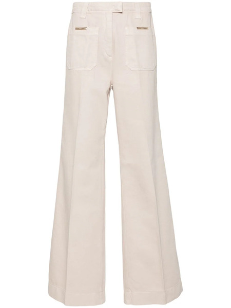  Liu Jo Cotton Straigh-leg Trousers - Neutrals 