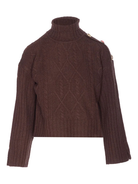  Liu Jo Crystal-application Sweater - Brown 