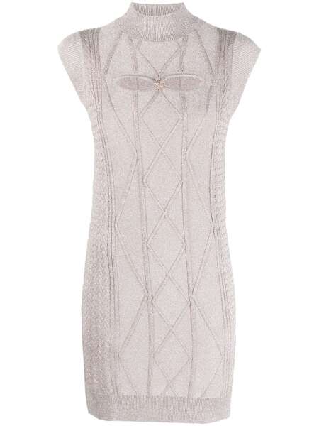  Liu Jo Cut-out Lurex Minidress - Neutrals 