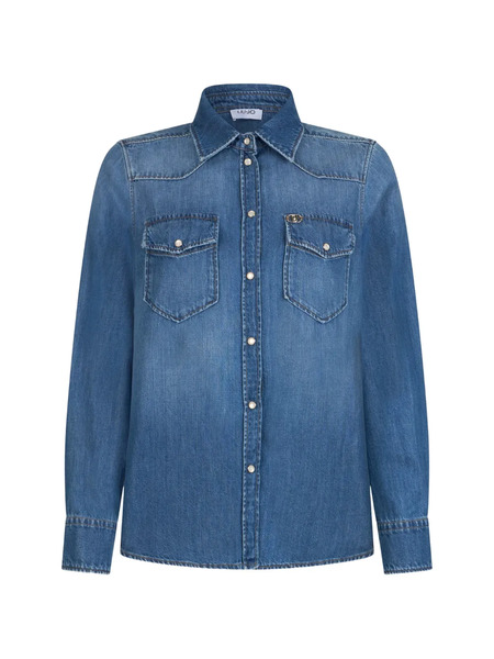  Liu Jo Denim Wash Shirt - Blue 