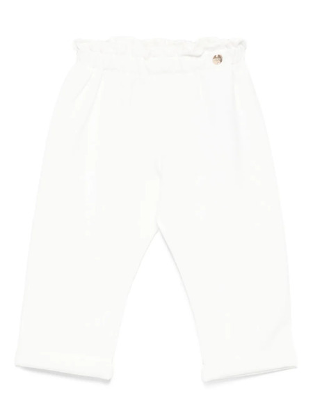  Liu Jo Elastic-waistband Button-detail Trousers - White 