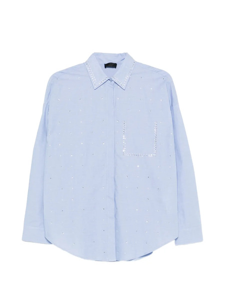  Liu Jo Embellished Cotton Shirt - Blue 