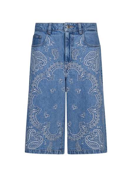  Liu Jo Embroidery Stone-wash Shorts - Blue 