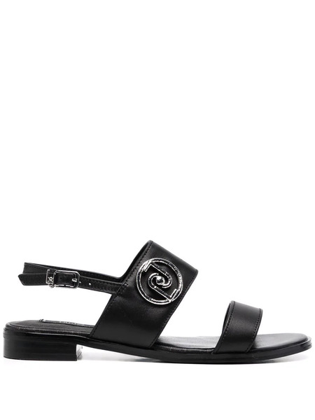  Liu Jo Erin Logo-plaque Slingback Sandals - Black 