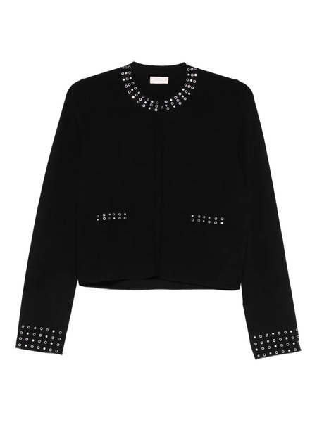  Liu Jo Eyelet-embellished Cardigan - Black 