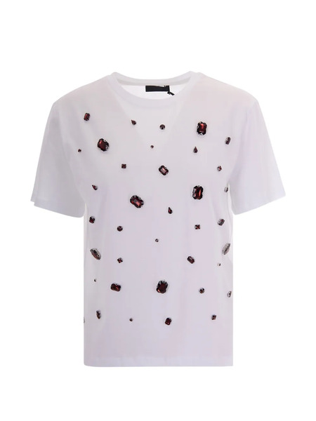  Liu Jo Gemstone Embellished T-shirt - White 